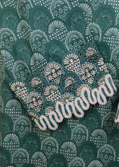 Jade Green Sparkle Mukhawar