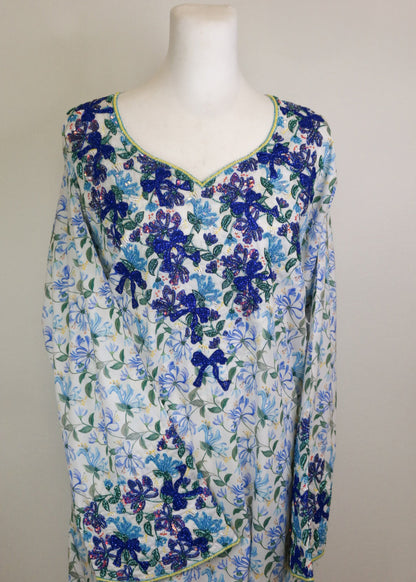 Embroidered Mukhawar with Bows