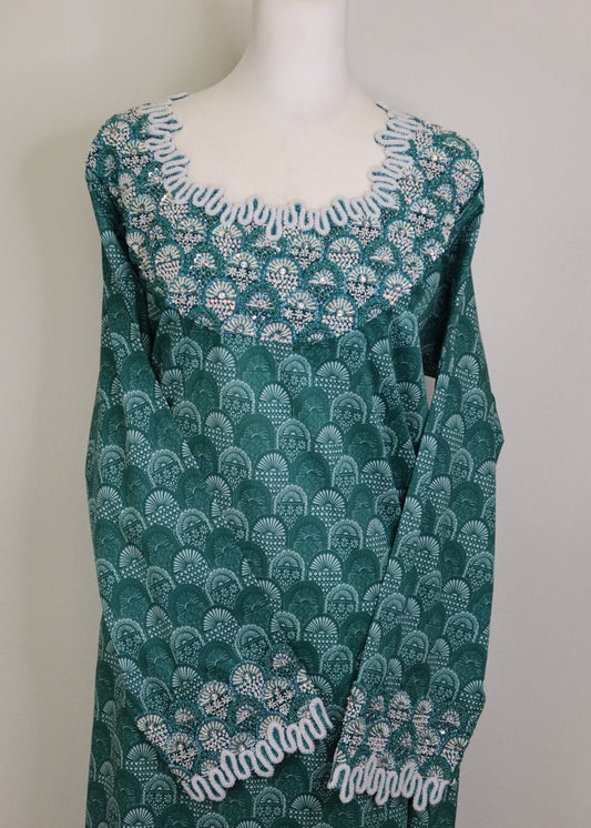 Jade Green Sparkle Mukhawar