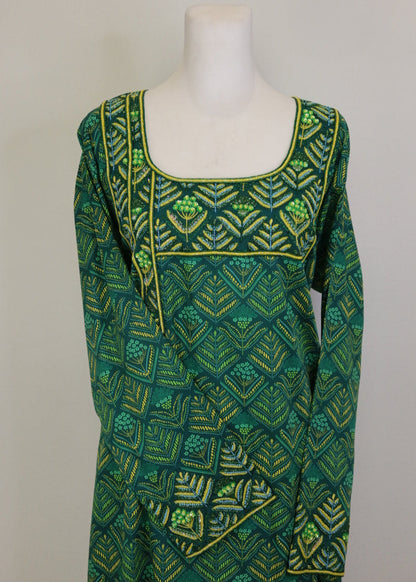 Embroidered Arbi Royal Green